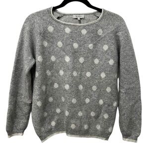 Bartolini Made‎ in Italy size Medium grey top with white dots, Wool blend